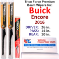 thumbnail image 1 of 2016 Buick Encore Performance Beam Wipers (Set of 3) w/Rear Wiper, 1 of 3