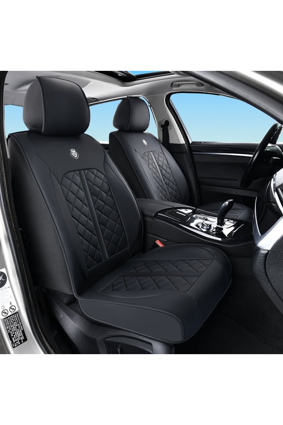 2016 for Buick Envision Seat Cover, Black Car Seat Covers, Waterproof PU Leather 5 Seats Full Set Non-slip Suitable for All Seasons, Protect Car Seats