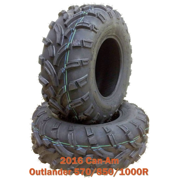 2016 Can-Am Outlander 570/850/1000R ATV Rear Tire Set 26x10-12 6PR Mud