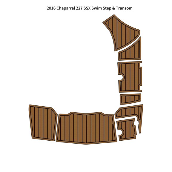 2016 Chaparral 227 SSX Swim Step Transom Boat EVA Foam Teak Deck Floor Pad Mat
