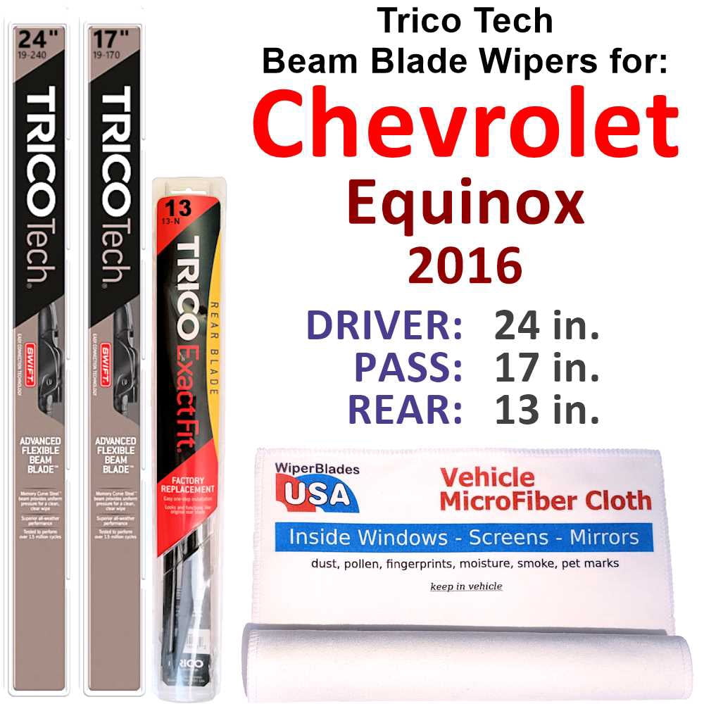 2016 Equinox Wiper Blades Size