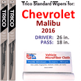 thumbnail image 1 of 2016 Chevrolet Malibu Wiper Blades (Set of 2), 1 of 3