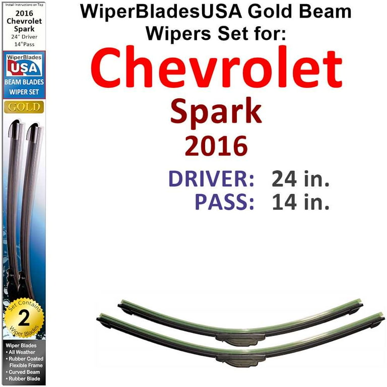 2016 Chevrolet Spark Beam Wiper Blades Wipers WBUSA (Set of