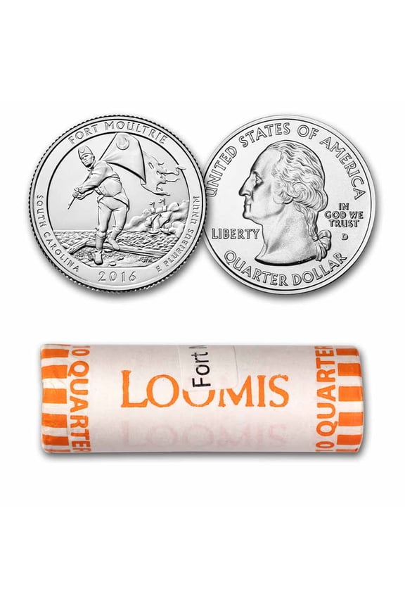 2016-D ATB Quarter Fort Moultrie Nat'l Monument BU 40-Coin Roll