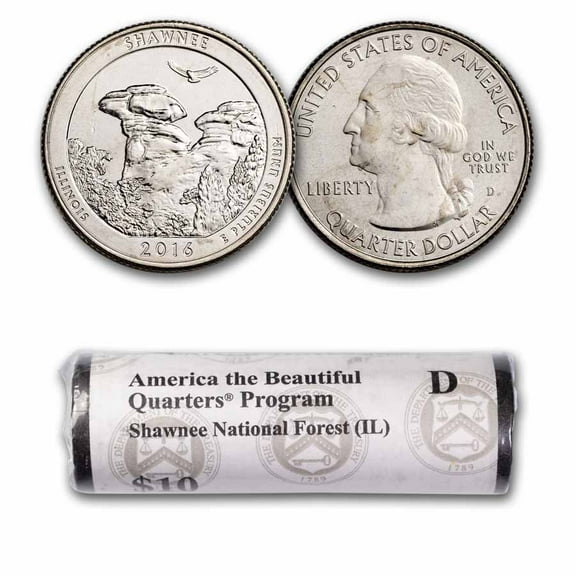 2016-D ATB Quarter Shawnee National Forest 40-Coin Roll BU