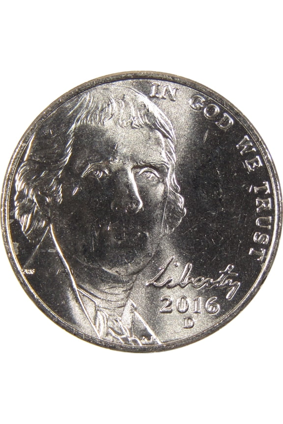 2016 D Jefferson Nickel BU Uncirculated 5c Coin