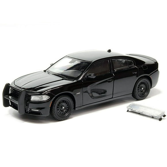 2016 Dodge Charger Pursuit Police Interceptor Black Unmarked "Police Pursuit" Series 1/24 Diecast Model Car by Welly