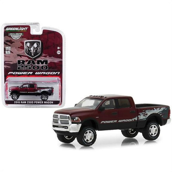 2016 Dodge Ram 2500 Power Wagon Pickup Truck Delmonico Pearl Red "Hobby Exclusive" 1/64 Diecast Model Car by Greenlight
