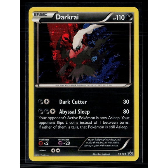 2016 Evolutions Darkrai Holo Black Star Promo #XY194