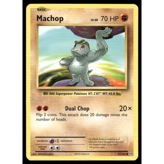 2016 Evolutions Machop Common #57/108