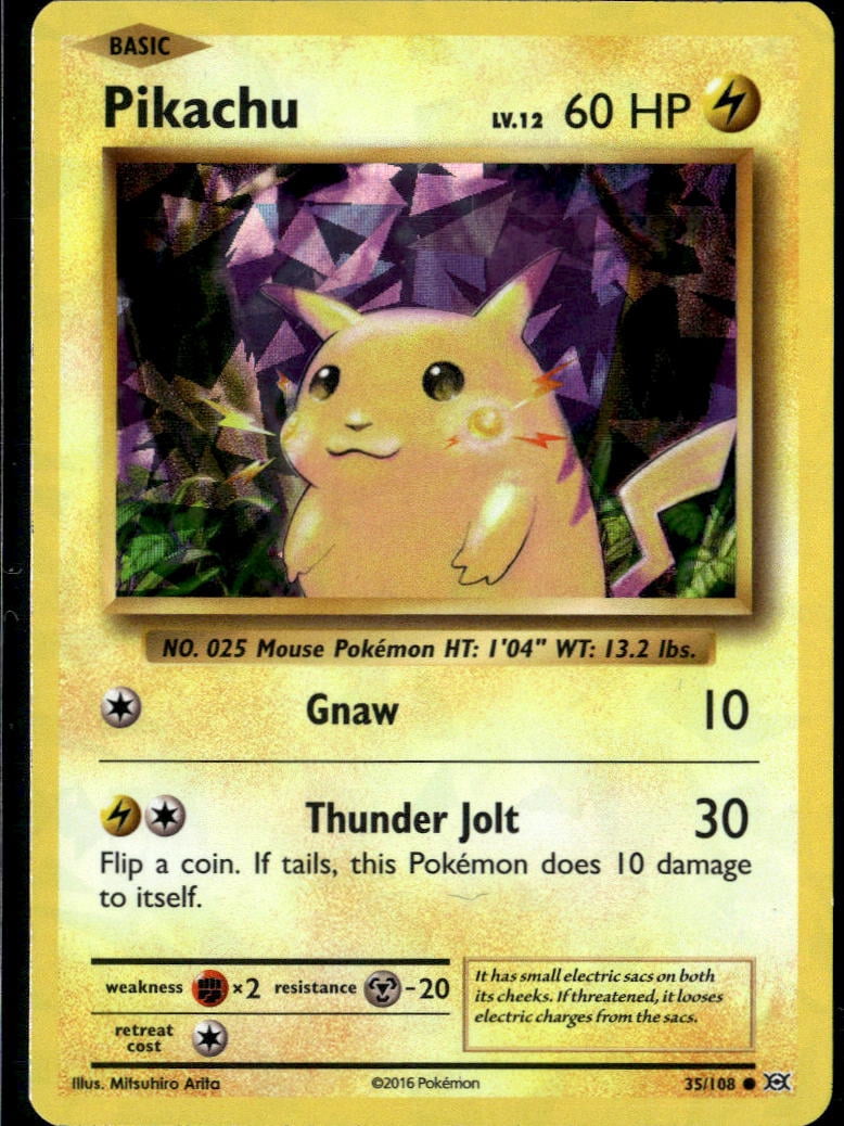 35 108 pokemon card value XY Evolutions: Pikachu - 35/108 Common Pokemon - Pikachu (35/108) -