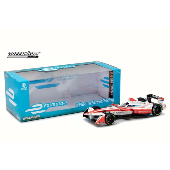 2016 FIA Formula-e Nick Heidfeld/ Mahindra Racing Show Car #23, White w/Red - Greenlight 18103 - 1/18 Scale Diecast Model Toy Car