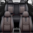 thumbnail image 1 of 2016 for FORD ESCAPE Seat Cover, Leather 5 Seats Full Set With Lumbar Support Protect and Upgrade Seats, Black and Coffee Car Seat Covers, Airbag-Compatible, 1 of 9