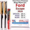 thumbnail image 1 of 2016 Ford Escape Performance Beam Wipers (Set of 3) w/Rear Wiper, 1 of 4