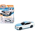 thumbnail image 1 of 2016 Ford Mustang GT King Premier Edition "Petty's Garage" Oxford White with Petty Blue 1/64 Diecast Model Car by Auto World, 1 of 5