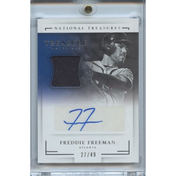 2016 Freddie Freeman Patch Auto Baseball Card Atlanta Braves Panini Topps Near Mint or Better