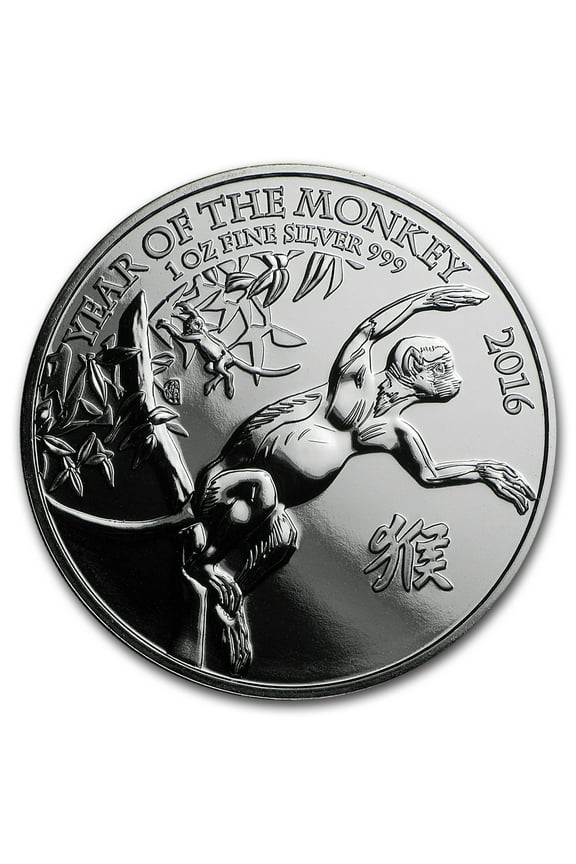 2016 Great Britain 1 oz Silver Year of the Monkey BU