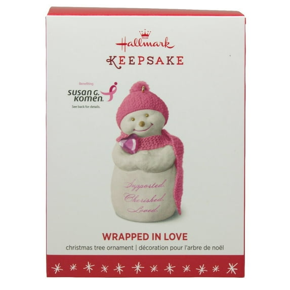 Hallmark Wrapped in Love Susan Komondor 2016 Snowman Christmas Ornament
