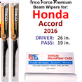 thumbnail image 1 of 2016 Honda Accord Performance Beam Wipers (Set of 2), 1 of 3