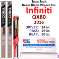 thumbnail image 1 of 2016 Infiniti QX80 Beam Blade Wipers (Set of 3) w/Rear Wiper, 1 of 3