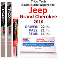 thumbnail image 1 of 2016 Jeep Grand Cherokee Beam Blade Wipers (Set of 3) w/Rear Wiper, 1 of 3