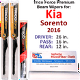 thumbnail image 1 of 2016 Kia Sorento Performance Beam Wipers (Set of 3) w/Rear Wiper, 1 of 3