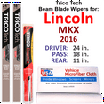 thumbnail image 1 of 2016 Lincoln MKX Beam Blade Wipers (Set of 3) w/Rear Wiper, 1 of 3