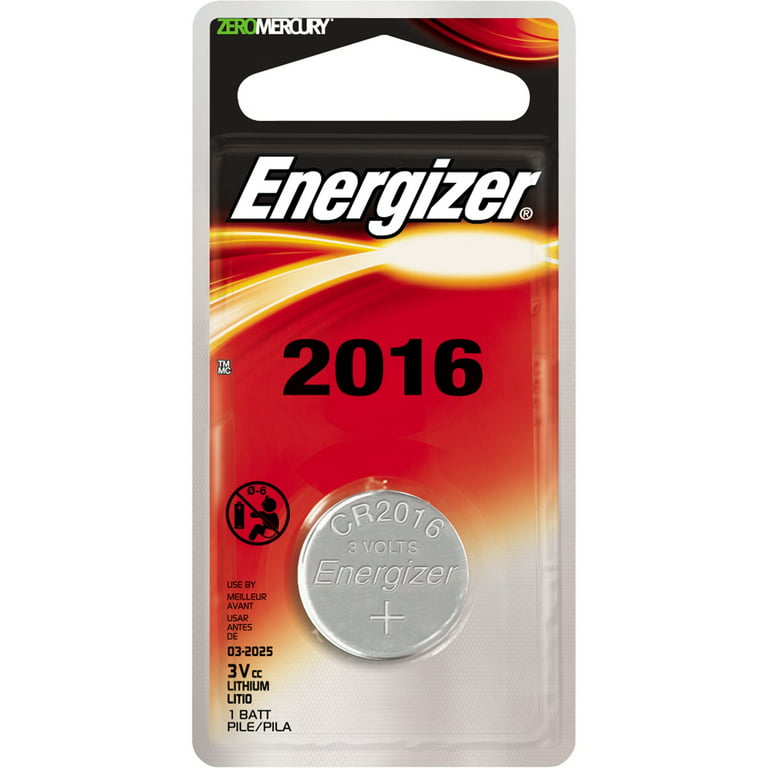Energizer 2016 Batteries, 3V Lithium Coin 2016