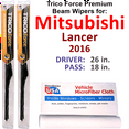thumbnail image 1 of 2016 Mitsubishi Lancer Performance Beam Wipers (Set of 2), 1 of 3