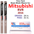 thumbnail image 1 of 2016 Mitsubishi RVR Beam Blade Wipers (Set of 2), 1 of 3
