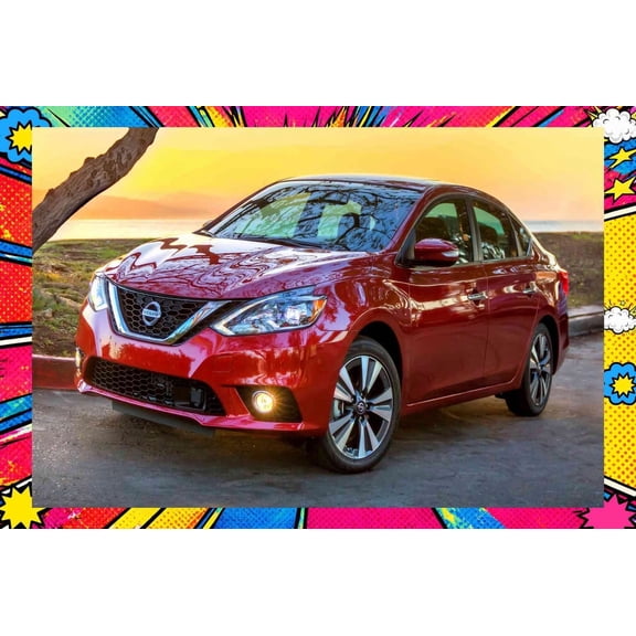 2016 Nissan Sentra SR - Pop Art Edition | 20x30 Inch Laminated Poster | Vibrant Colors & Stunning Detail Wall Art