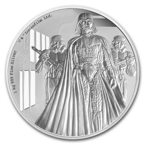 2016 Niue 1 kilo Silver $100 Star Wars Darth Vader (w/Box & COA)