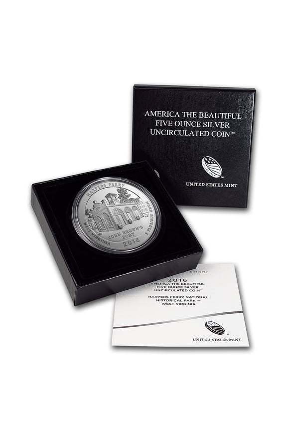 2016-P 5 oz Silver ATB Harpers Ferry (w/Box & COA)
