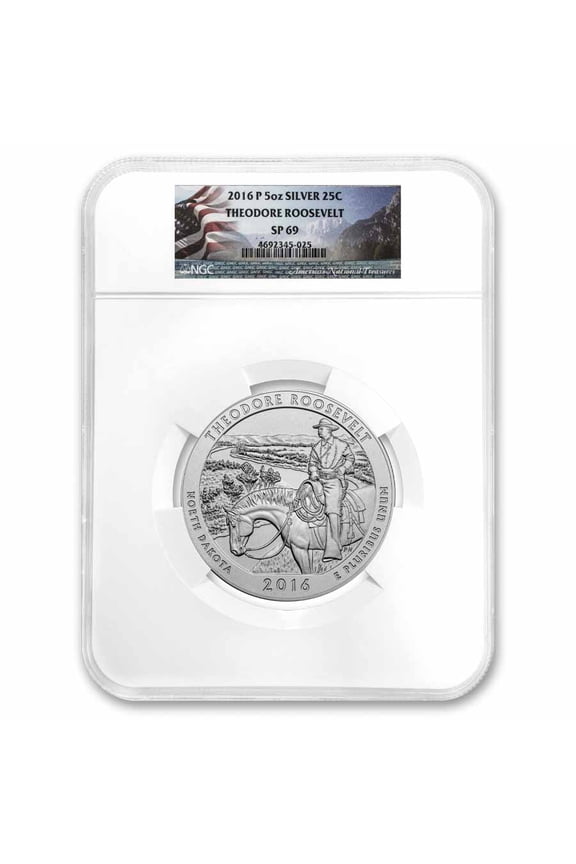 2016-P 5 oz Silver ATB Theodore Roosevelt SP-69 NGC