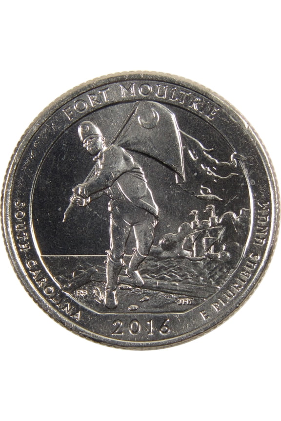 2016 P Fort Moultrie National Park Quarter BU Uncirculated Clad 25c