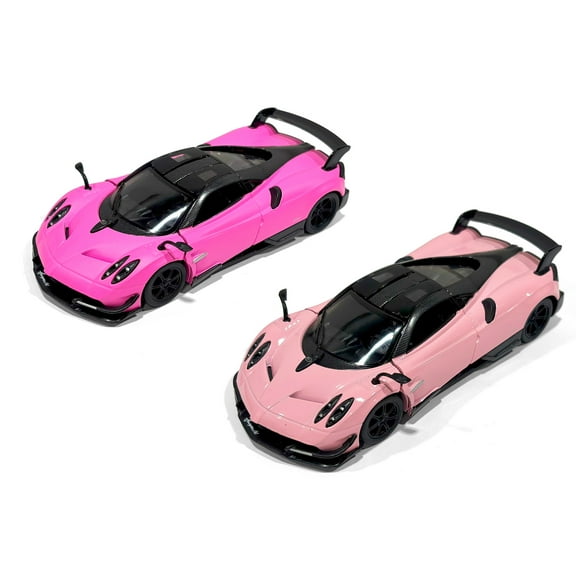 2016 Pagani Huayra BC Hard Top, Pink 2-Pack - Kinsmart 5400DPK - 1/38 Scale Diecast Model Car
