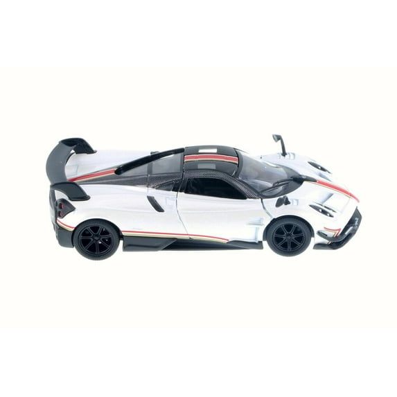 2016 Pagani Huayra BC with Decals Hard Top, White/Red Stripe - Kinsmart 5400DF - 1/38 Scale Diecast Model Toy Car (Brand New but NO BOX)