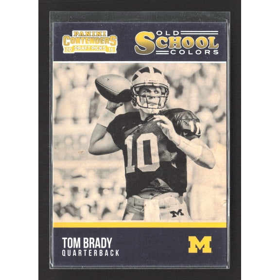 2016 Panini Contenders Draft Picks Old School Colors Tom Brady #25