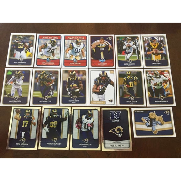 2016 Panini NFL Sticker Collection Los Angeles Rams Team Set Jared Goff (2 diff RC)