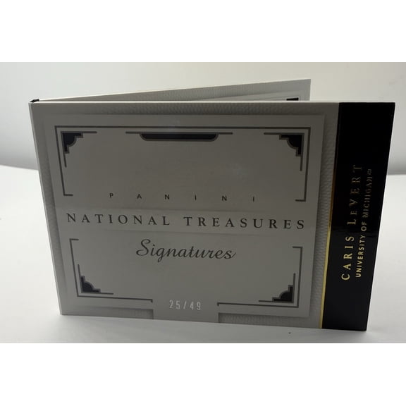 2016 Panini National Treasures Collegiate NM-MT Prime Booklet Auto Patch Basketball Card #126 Caris LeVert Michigan Wolverines NBA Autographed Basketb