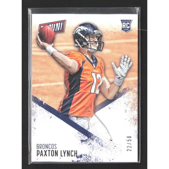 2016 Panini Panini Day Paxton Lynch #54 22/50 RC Denver Broncos Football Card