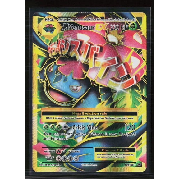 2016 Pokemon Evolutions M Venusaur EX FA Holo Ultra Rare #100/108 Trading Card