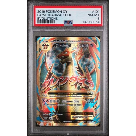 2016 Pokemon XY Evolutions M Charizard Ex #101 PSA 8