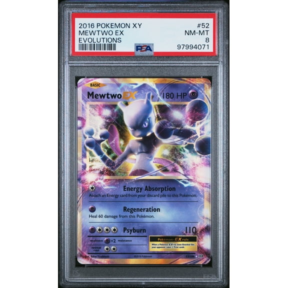 2016 Pokemon Xy Evolutions Mewtwo EX Evolutions PSA 8 #52
