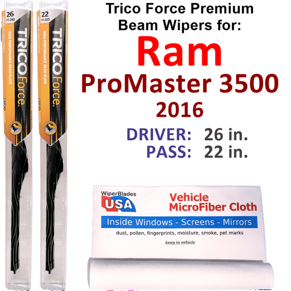2016 Ram ProMaster 3500 Performance Beam Wipers (Set of 2)