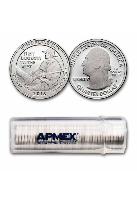 2016-S ATB Quarter Cumberland Gap 40-Coin Roll Proof (Silver)