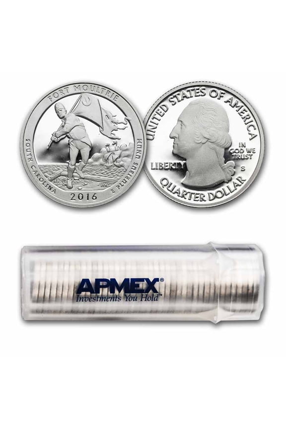 2016-S ATB Quarter Fort Moultrie 40-Coin Roll Proof (Silver)