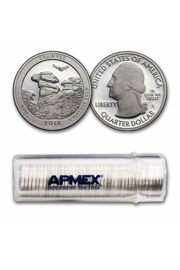 2016-S ATB Quarter Shawnee 40-Coin Roll Proof (Silver)