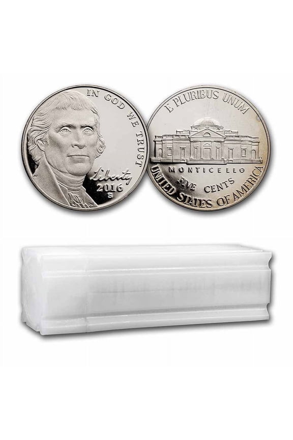2016-S Jefferson Nickel 40-Coin Roll Proof