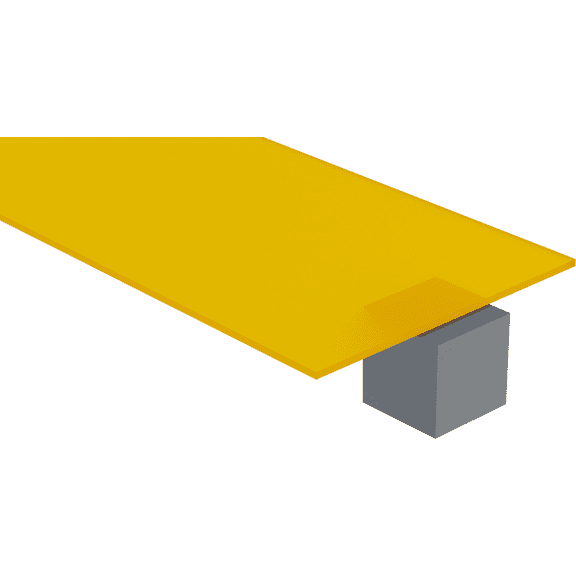 Plastic-Craft Translucent Acrylic Sheet, 2016 Safety Yellow, 3MM Thick, 12" W x 36" L
